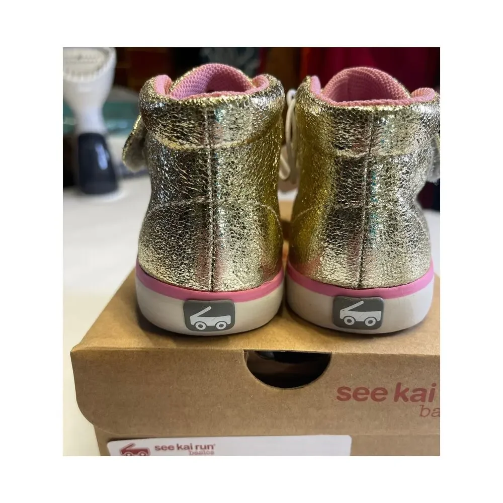 Run Kai Basics Belmont II Gold Shine Toddler Girl Size 7 - Picture 5 of 6